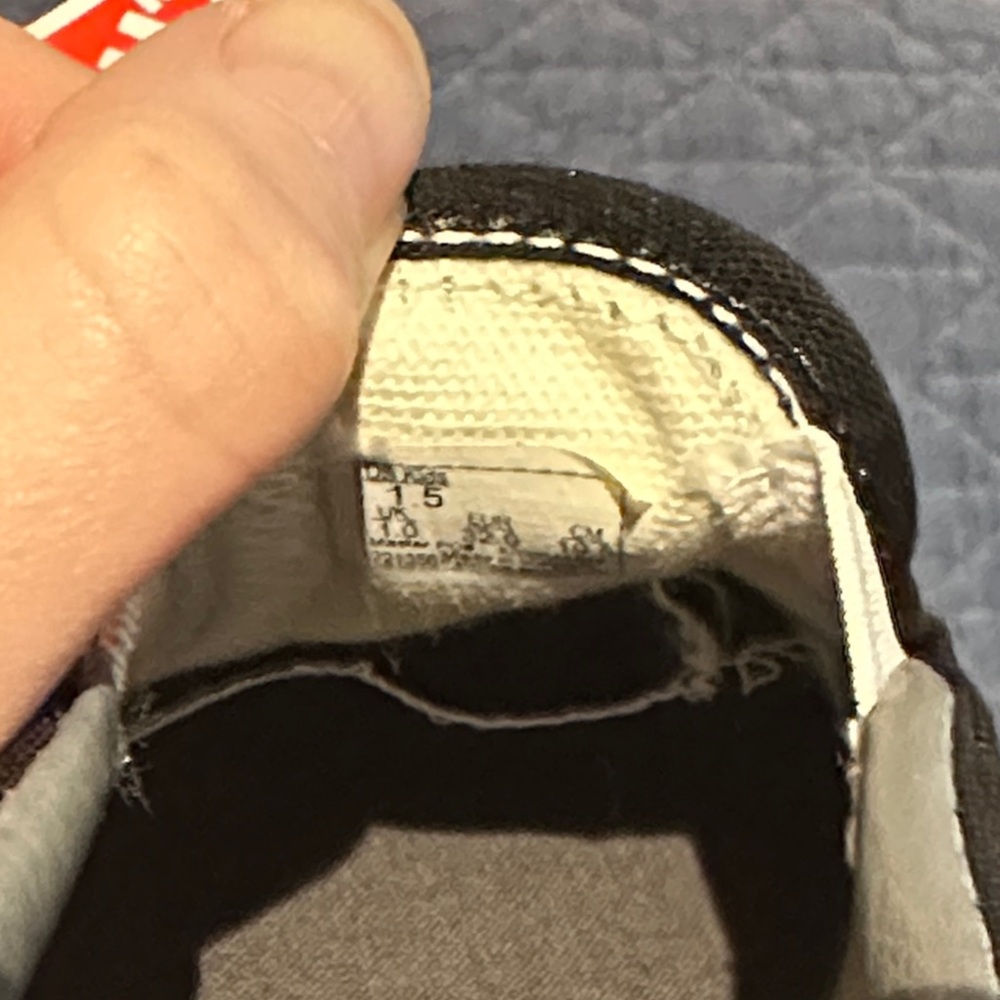 Vans Black and Gray Checkered Kids Sneakers - Picture 5 of 6